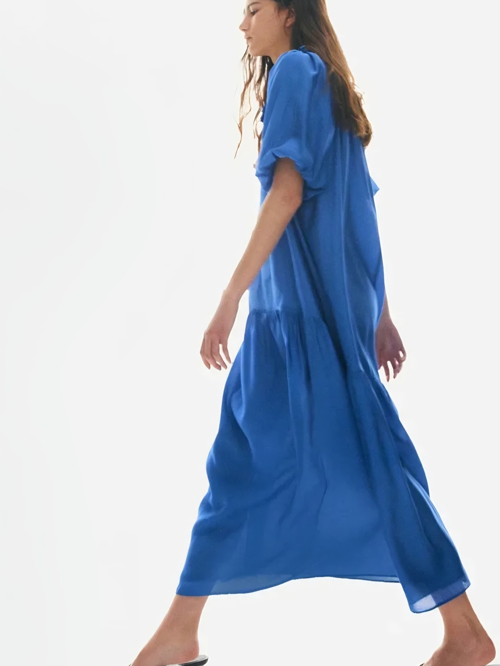 H&M Royal Blue Drawstring-Detail Maxi Dress - Picture 4 of 10